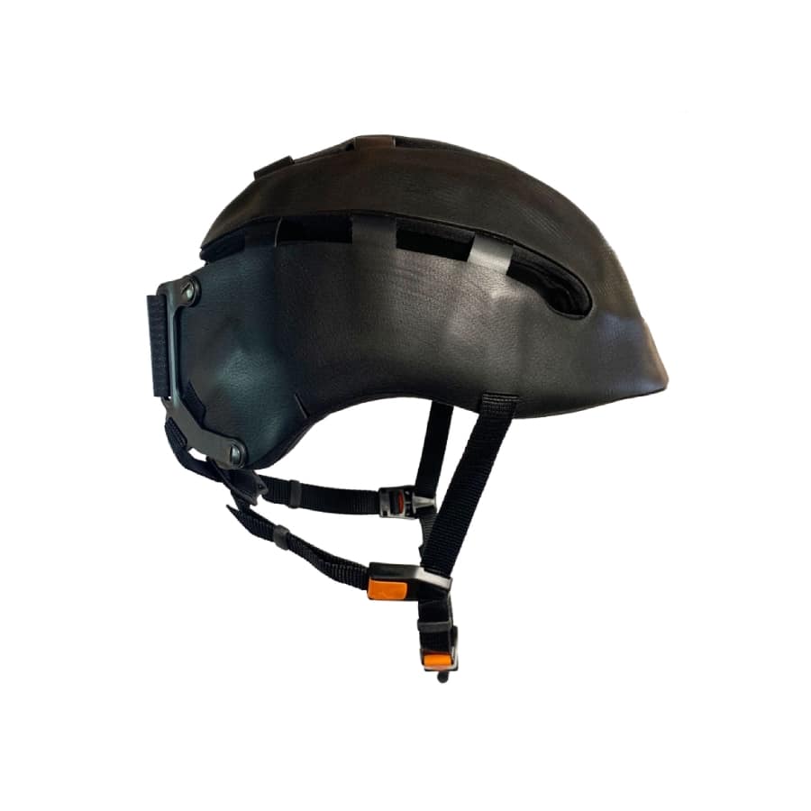 Hedkayse Black Leather Helmet